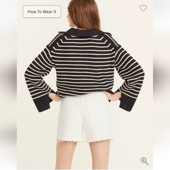 J.Crew Factory High Rise Denim White Shorts NWT 32 - Picture 3 of 10